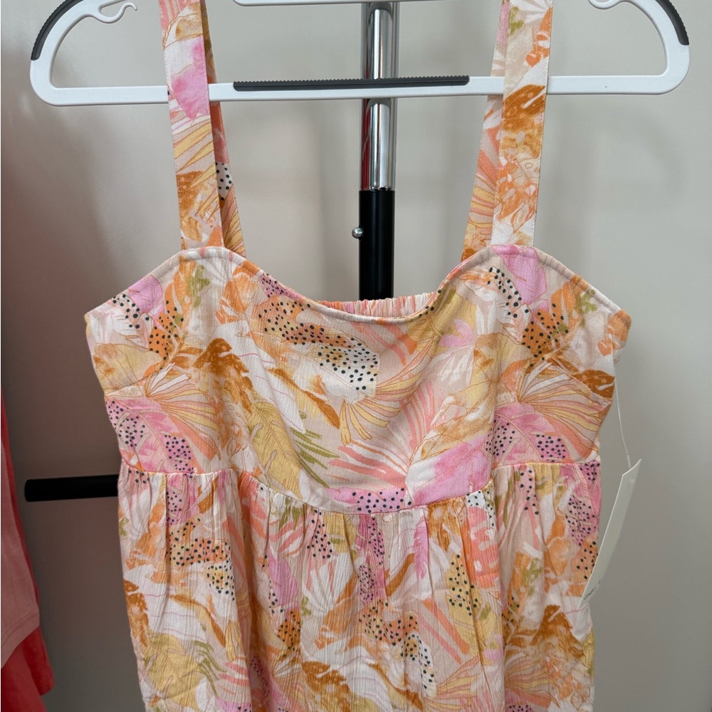 O'Neill Peach, Pink & Yellow Floral Summer Top